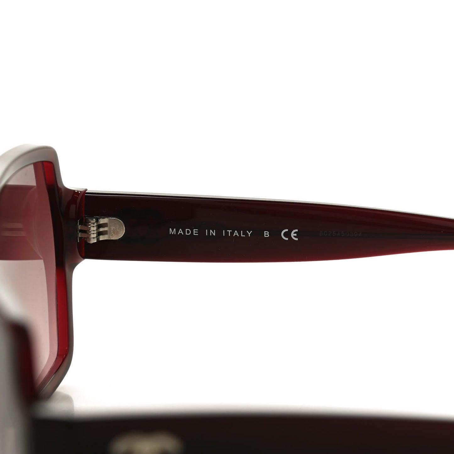 Acetate Square CC Sunglasses 5385 Burgundy