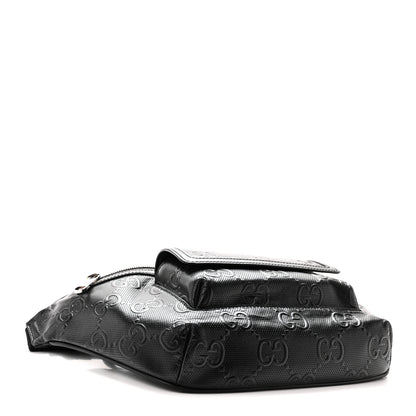 Gucci Calfskin GG Tennis Embossed Pocket Belt Bag Black 4 of 10