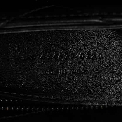Saint Laurent Calfskin Y Quilted Monogram Monochrome Small Loulou Chain Satchel Black 7 of 11
