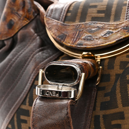 Fendi Zucca Nappa Nuvolata Vitello Tortuga Spy Tobacco Moro 7 of 17