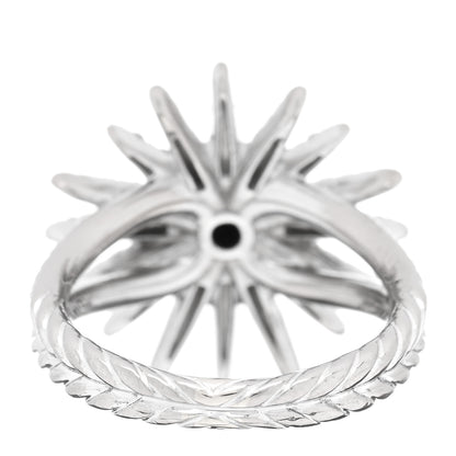 David Yurman 18K White Gold Diamond 20mm Starburst Ring 52 6 3 of 5