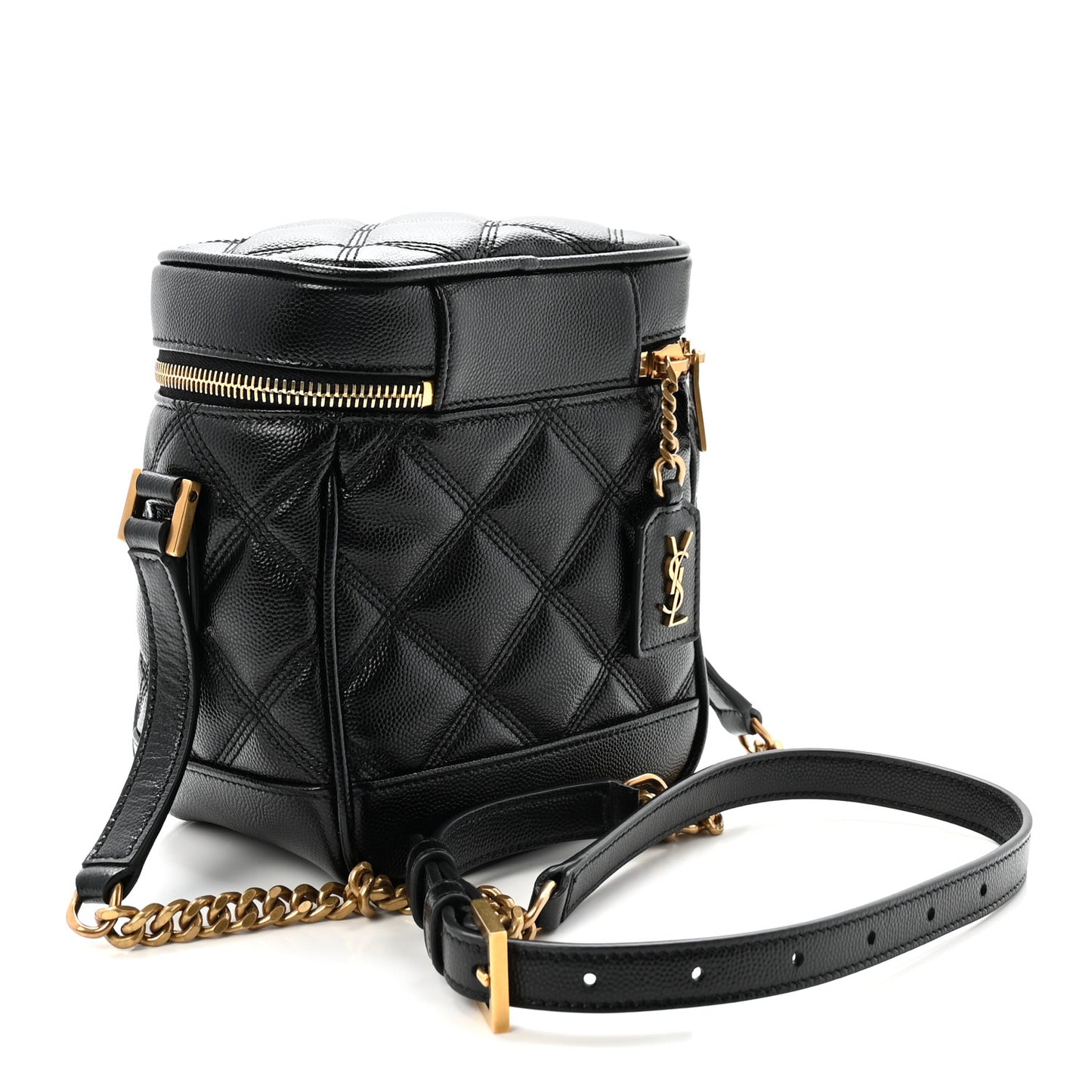 Grain de Poudre Quilted 80's Vanity Bag Black
