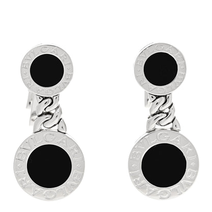 Bulgari 18K White Gold Black Onyx BVLGARI BVLGARI Drop Earrings 1 of 5