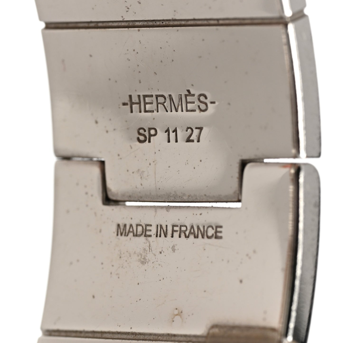 Enamel Printed Charniere Baobab Cat Wide Hinged Bracelet S Faux Gris