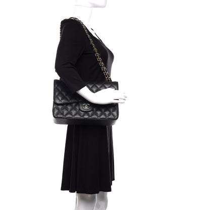 Chanel Caviar Quilted Jumbo Double Flap Black 2 of 10