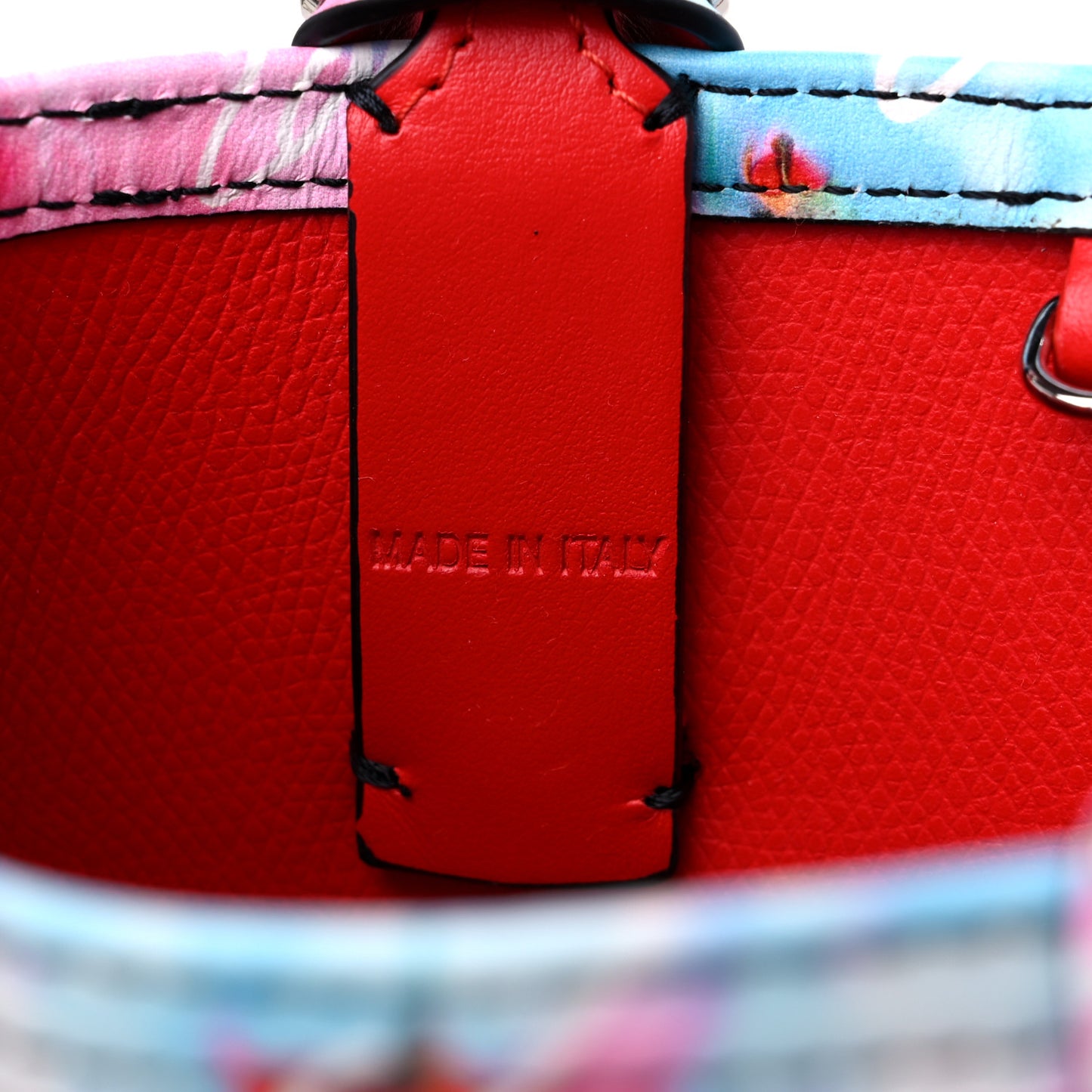 Calfskin Celebration Print Nano Cabata Tote Multicolor