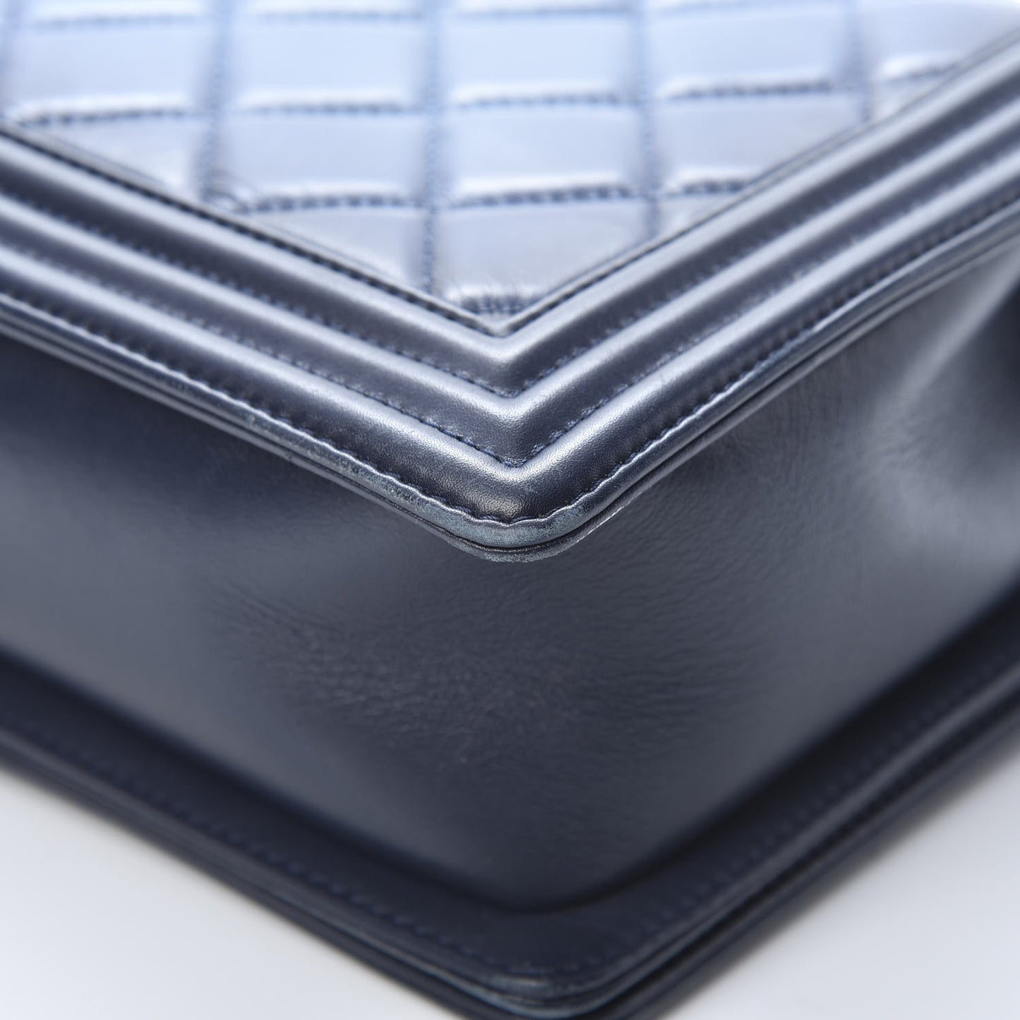 Calfskin Ombre Faded Quilted New Medium Boy Flap Blue
