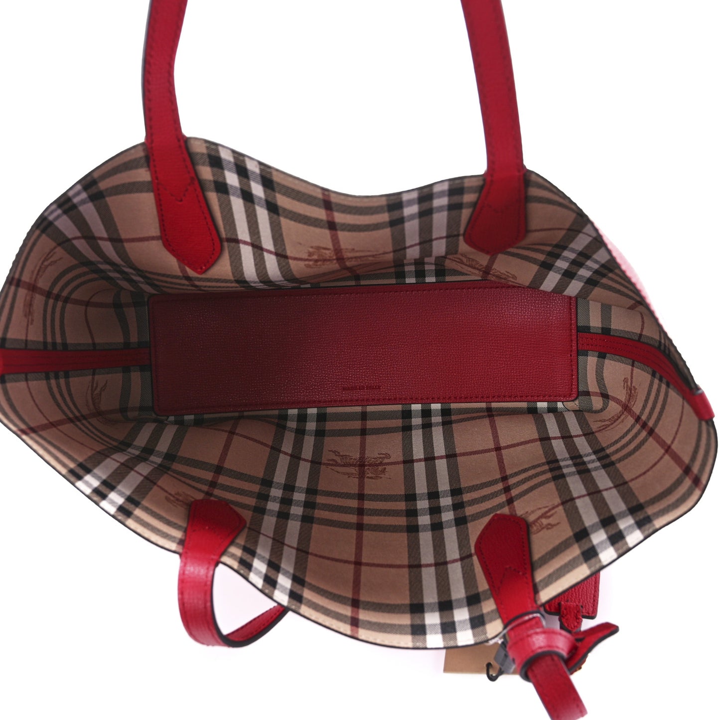 Haymarket Check Small Reversible Tote Poppy Red