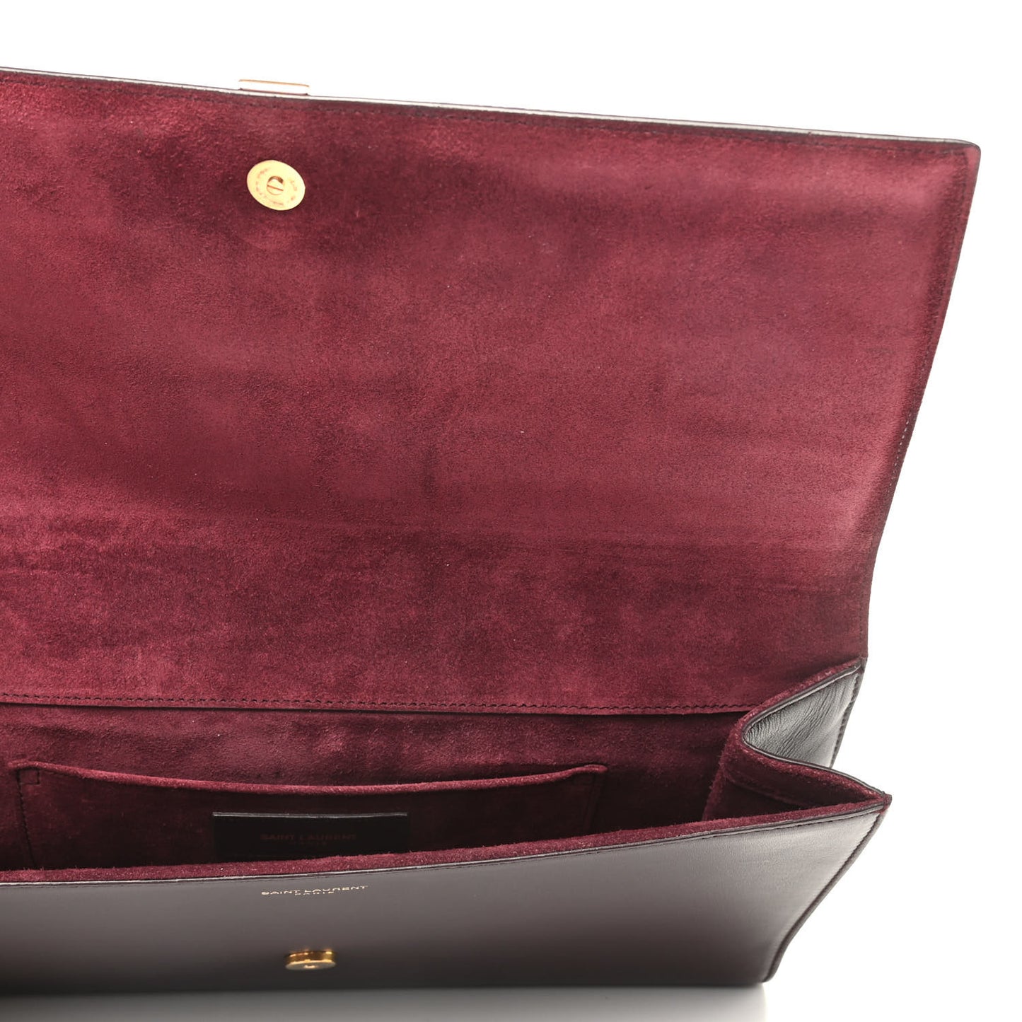 Calfskin Classic Y Ligne Clutch Bordeaux