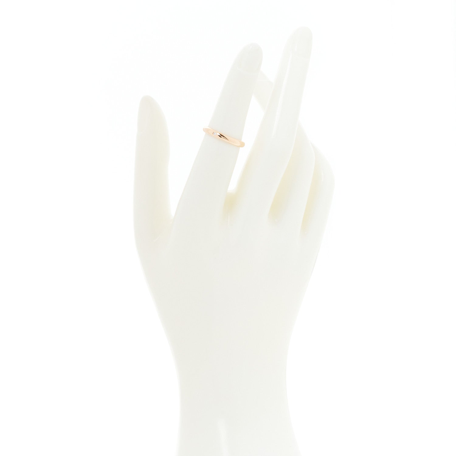 Cartier 18K Pink Gold Diamond 2.6mm 1895 Wedding Band Ring 51 5.75 2 of 5