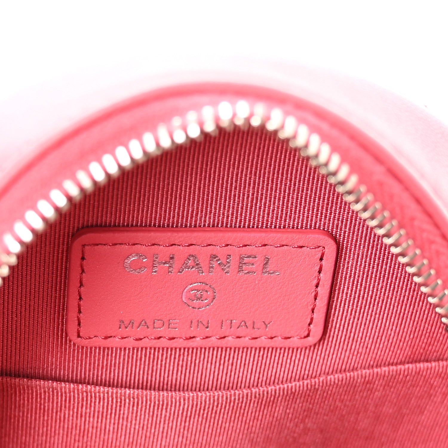 Chanel Lambskin Quilted Round Clutch With Chain Pink 6 of 10