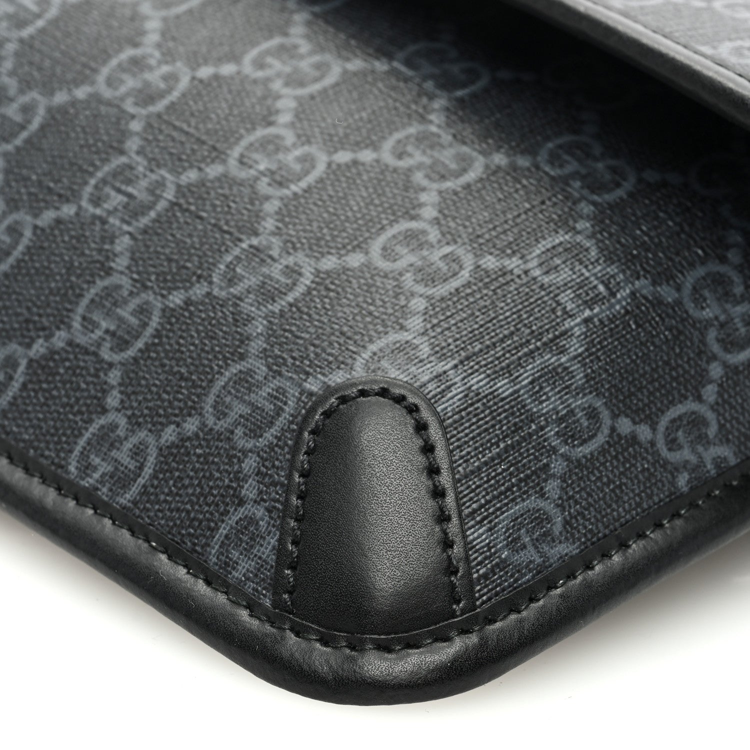 Gucci GG Supreme Monogram Web Slim Belt Bag Black Grey 10 of 10