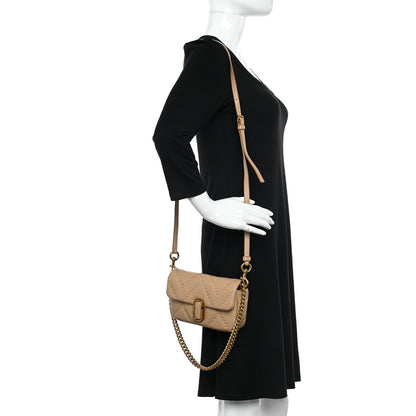 Marc Jacobs Lambskin Quilted J Marc Mini Shoulder Bag Camel 2 of 9