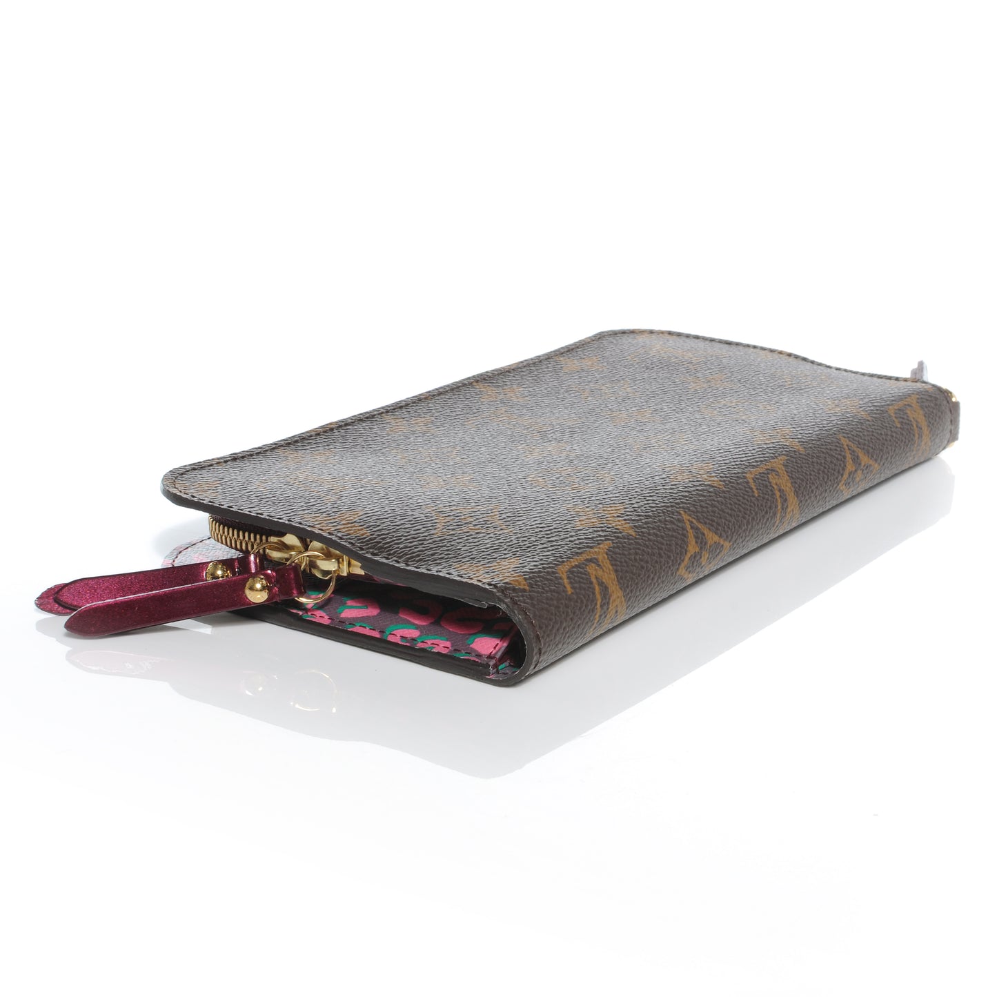 Monogram Leopard Insolite Wallet Rouge Fauviste