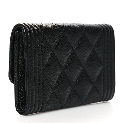 Chanel Caviar Quilted Boy Flap Card Holder Black 3 of 12