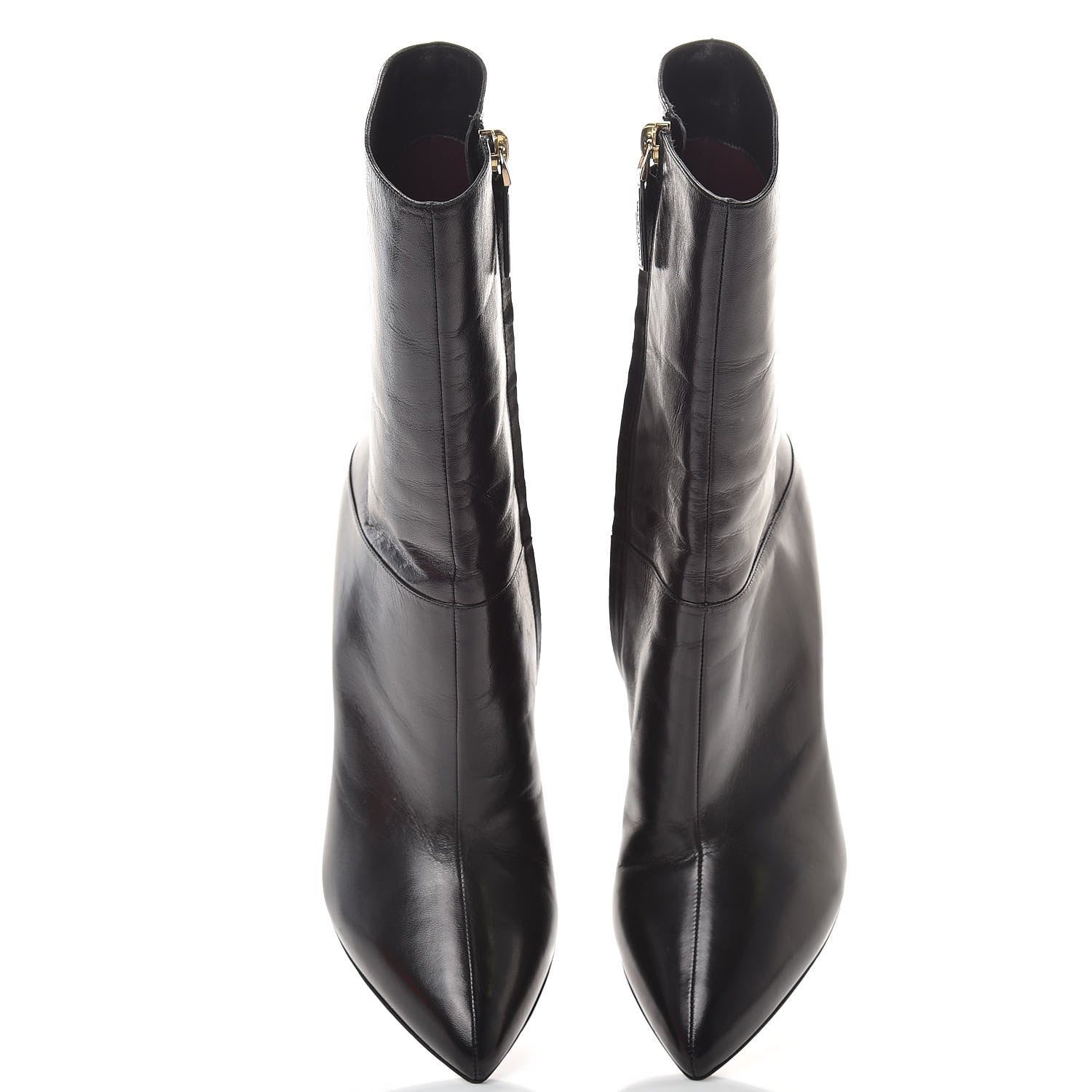 Valentino Garavani Glossy Calfskin Ringstud 100 Ankle Boots 39 Black 5 of 10