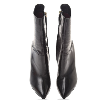 Valentino Garavani Glossy Calfskin Ringstud 100 Ankle Boots 39 Black 5 of 10