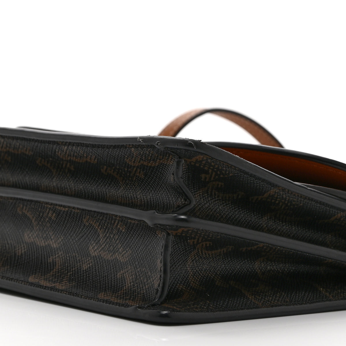 Triomphe Canvas Lambskin Wallet On Strap Tan
