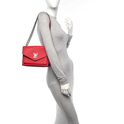 Louis Vuitton Soft Calfskin My Lockme Chain Bag BB Poppy 2 of 9