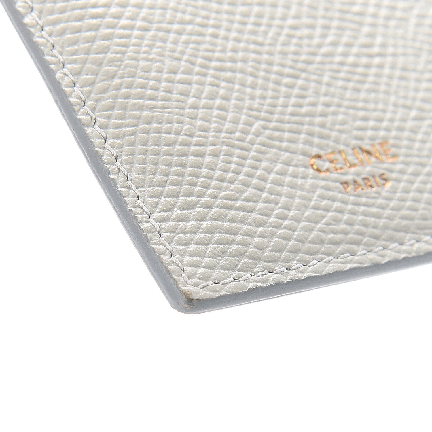 Celine Grained Calfskin Zipped Card Holder Vert D’eau 8 of 9