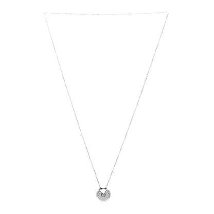Cartier 18K White Gold Diamond SM Amulette de Cartier Pendant Necklace 3 of 4