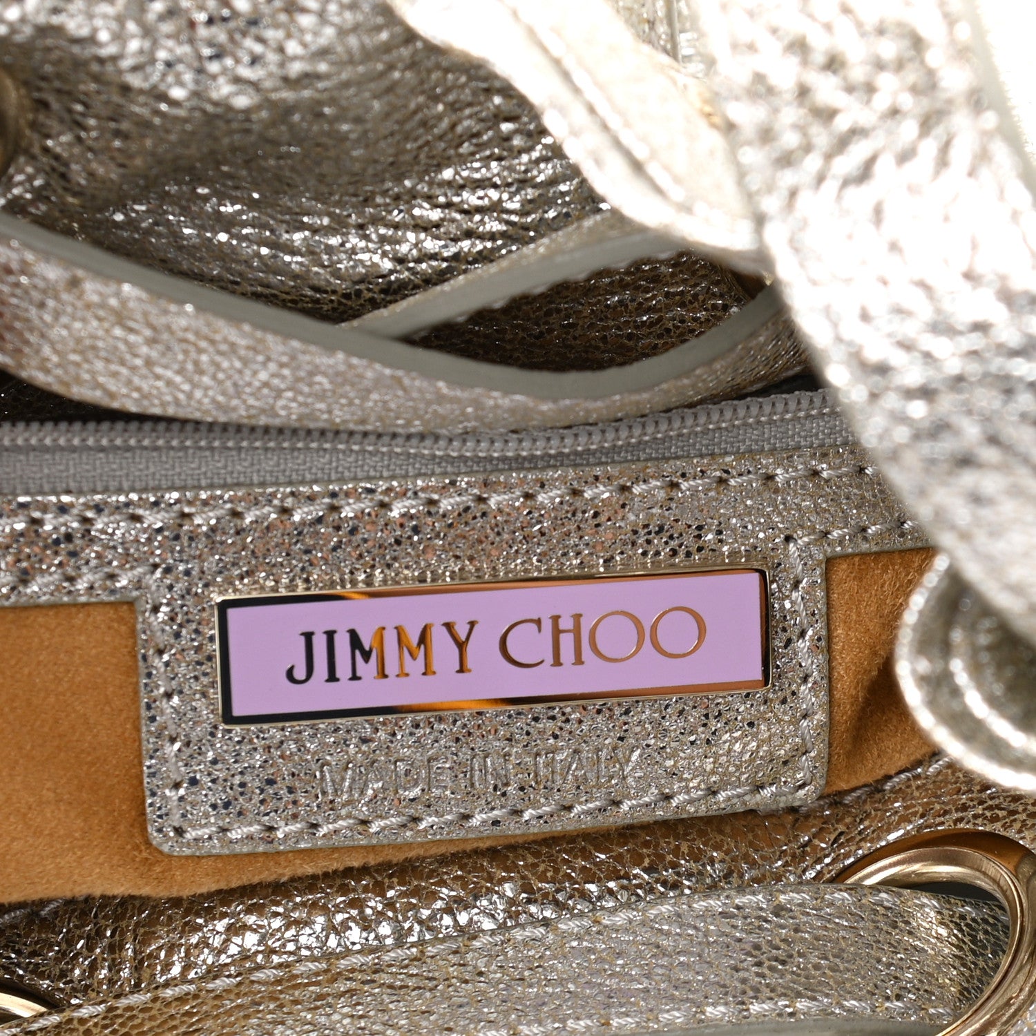 Jimmy Choo Metallic Calfskin Riki Bag Silver 6 of 11