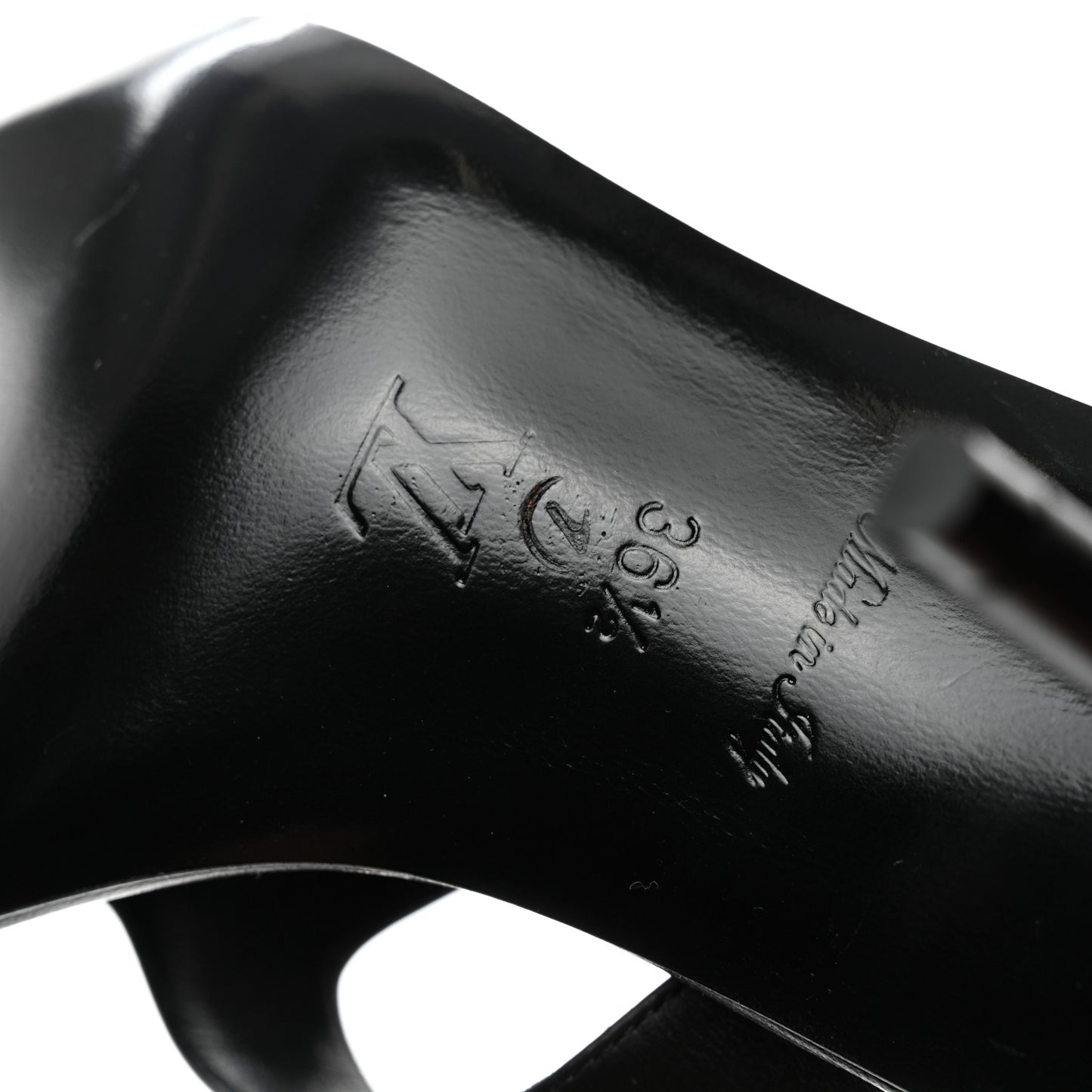 Calfskin Signature Thong Sandal 36.5 Black