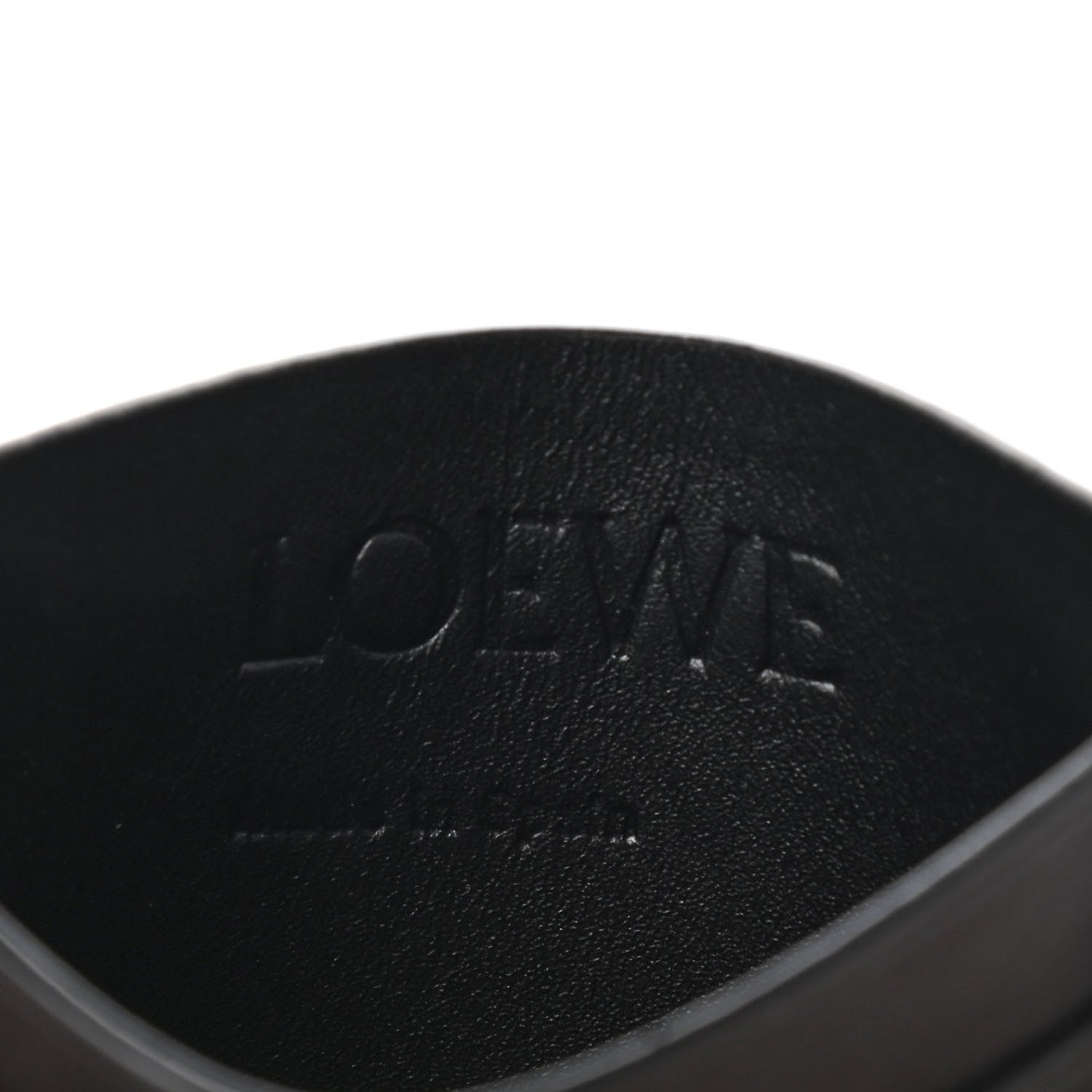 Loewe Soft Grained Calfskin Plain Card Holder Black 6 of 7