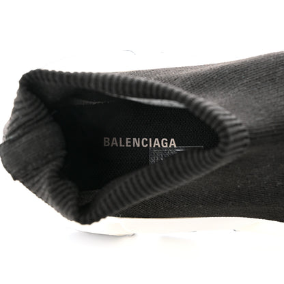 Balenciaga Knit Womens Speed Sneakers 39 Black White 7 of 10