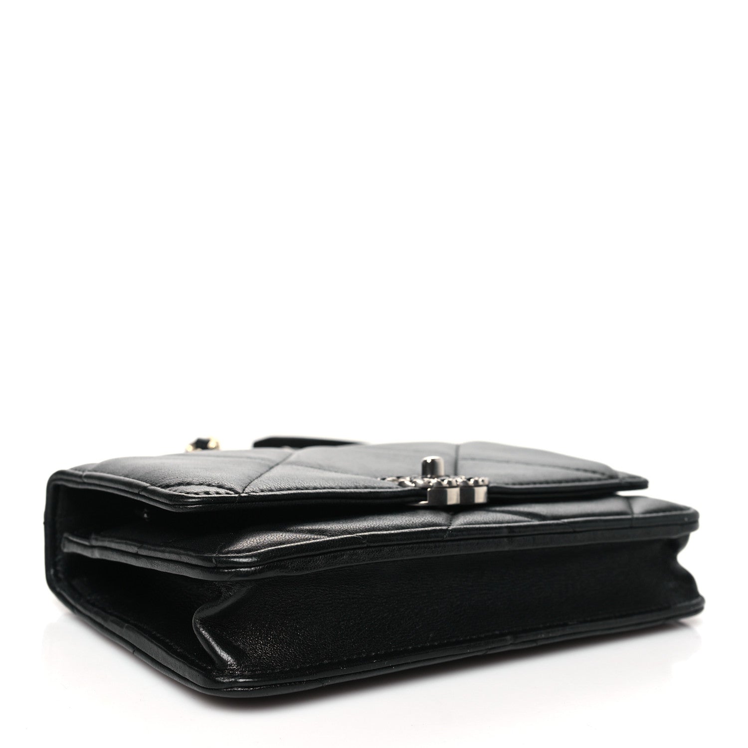 Chanel Lambskin Quilted Chanel 19 Wallet On Chain WOC Black 4 of 13