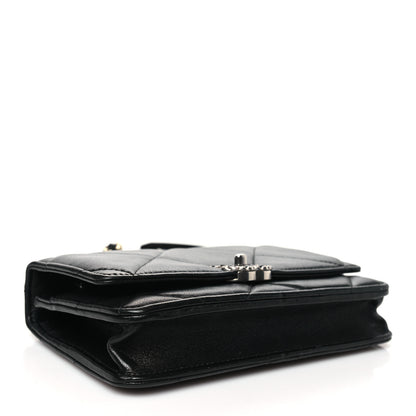 Chanel Lambskin Quilted Chanel 19 Wallet On Chain WOC Black 4 of 13
