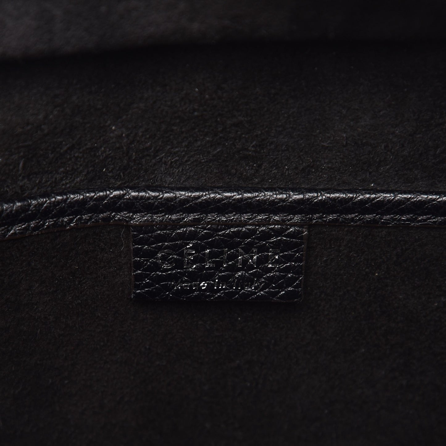 Drummed Calfskin Nano Luggage Black