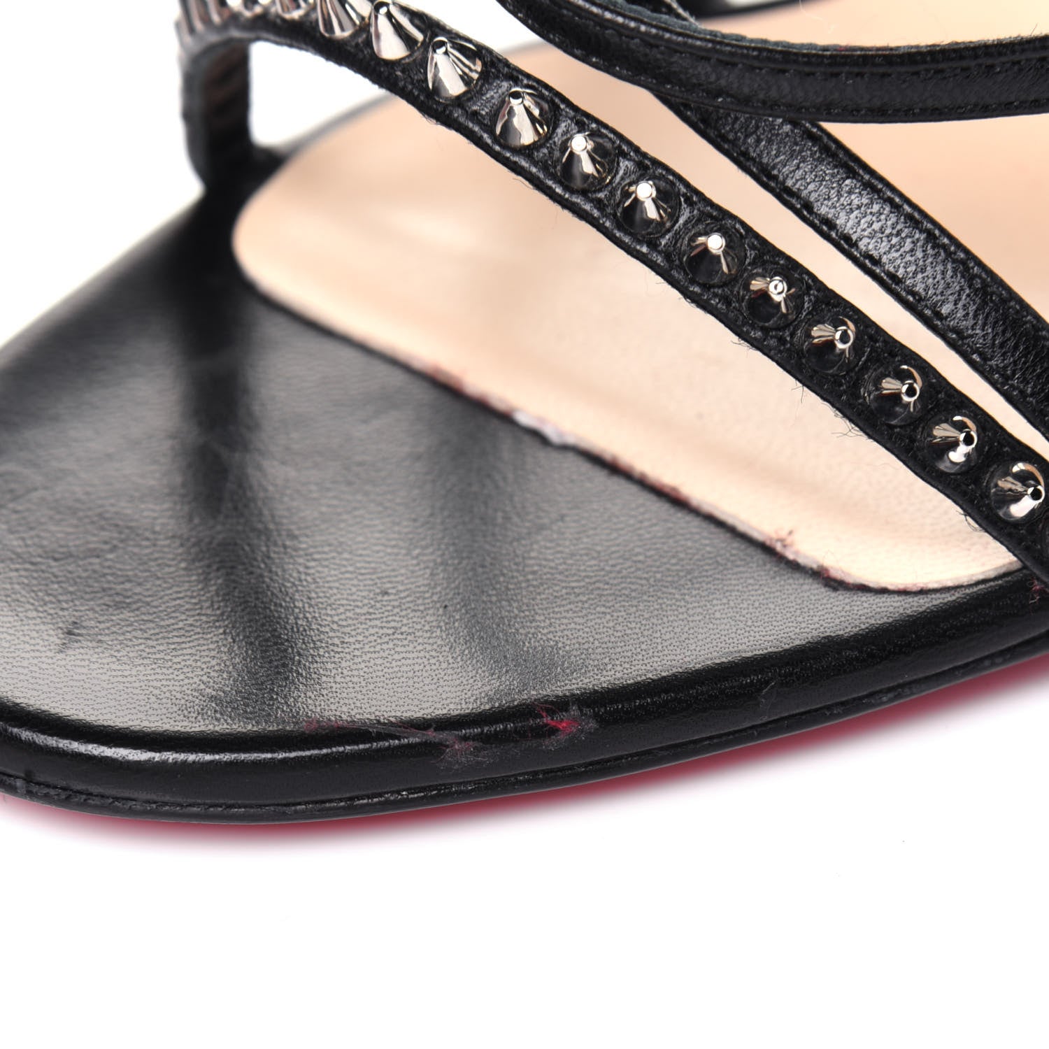 Christian Louboutin Kid Gwinispike 85 Sandals 38 Black 10 of 11