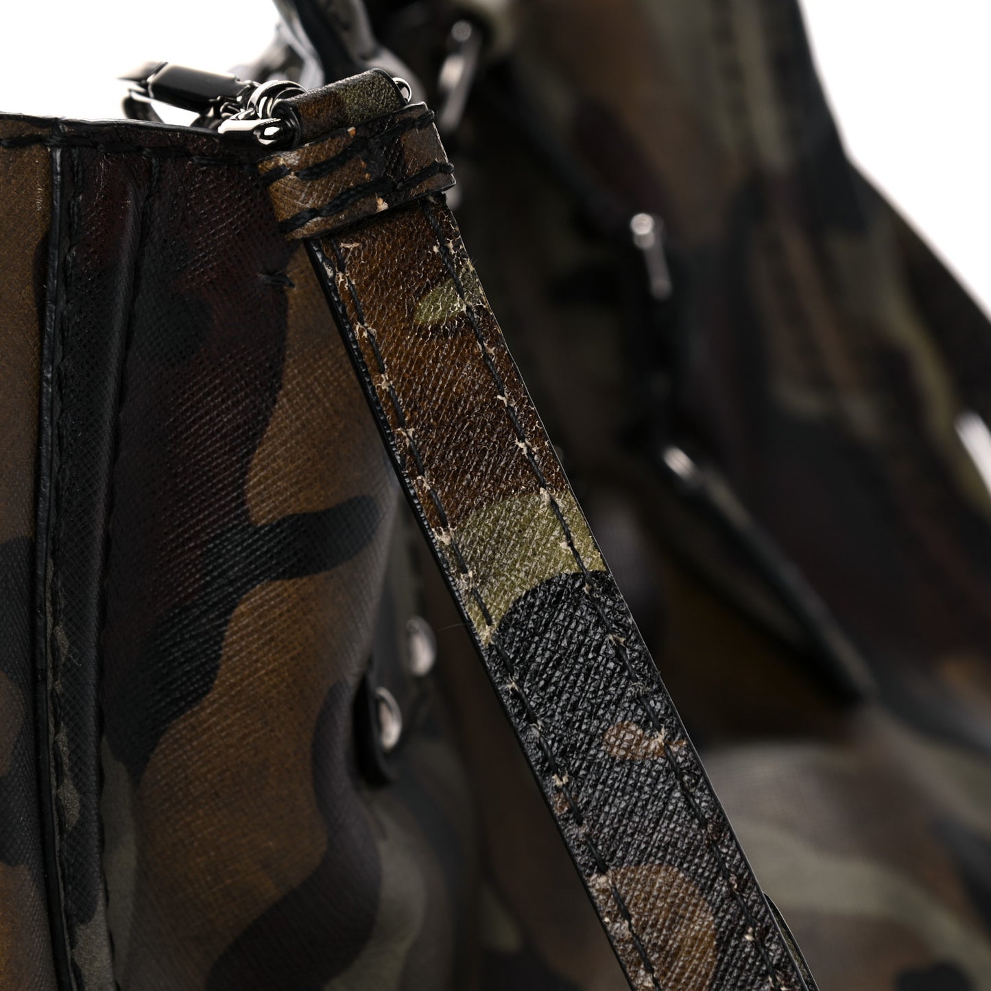 Saffiano Camouflage Military Tote Mimetico