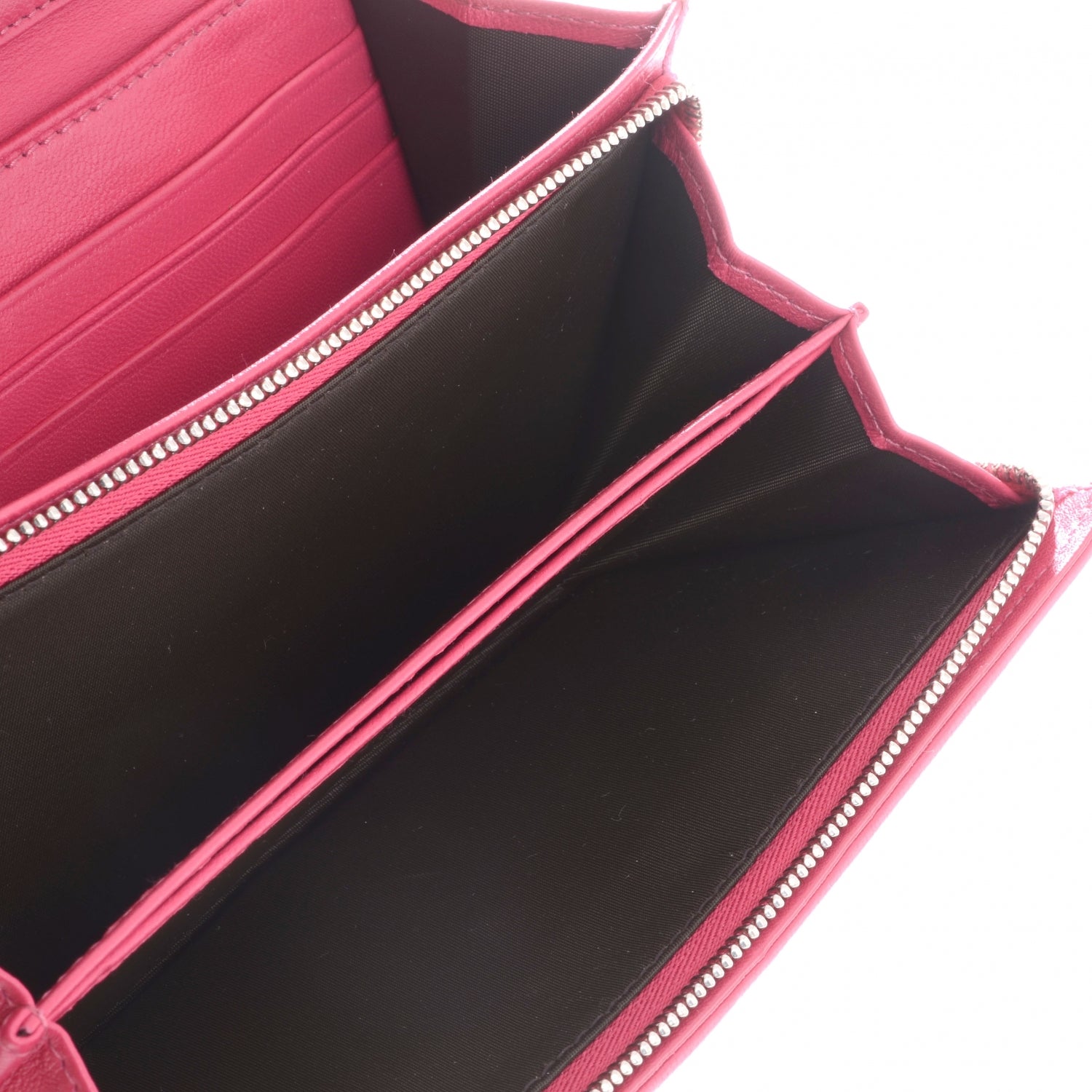 Christian Dior Lambskin Cannage Lady Dior Charm Wallet Pink 7 of 8