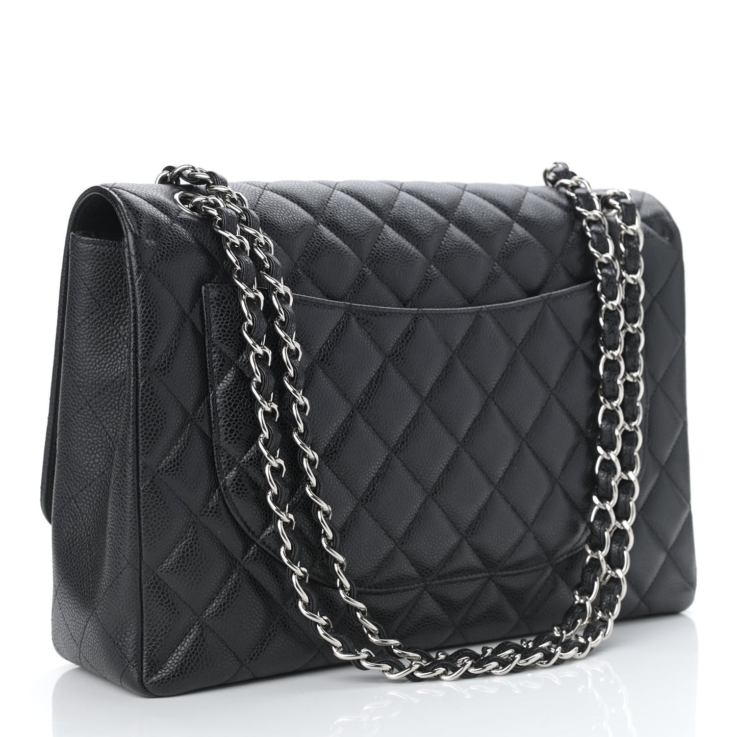 Caviar Quilted Maxi Single Flap Black