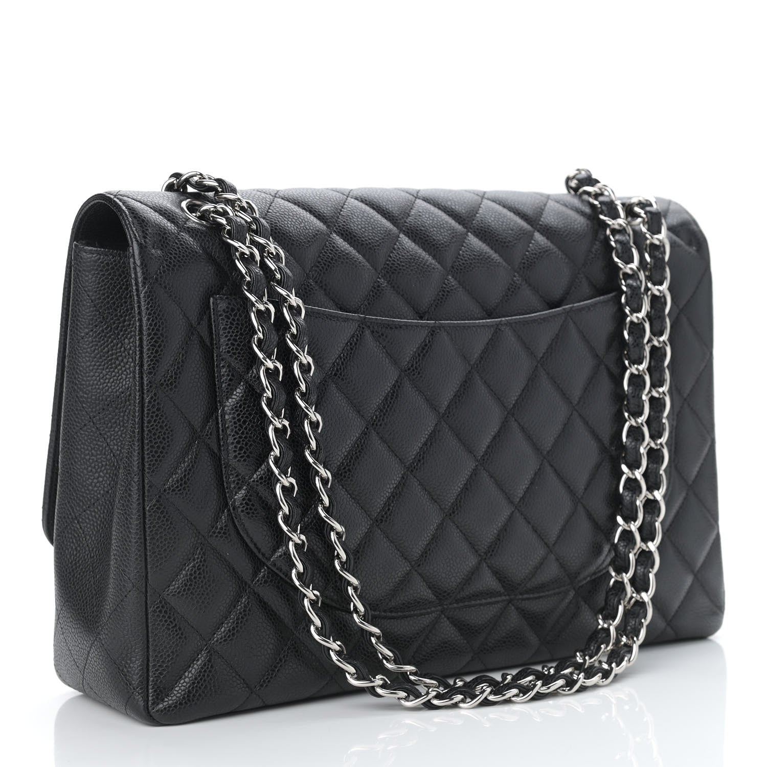 Chanel Caviar Quilted Maxi Single Flap Black 3 of 12