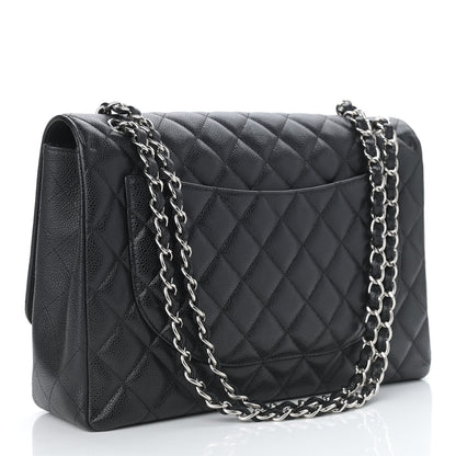 Chanel Caviar Quilted Maxi Single Flap Black 3 of 12