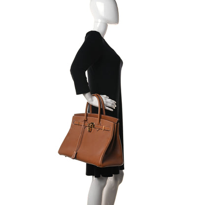 Hermes Natural Barenia Birkin 35 Fauve 2 of 53