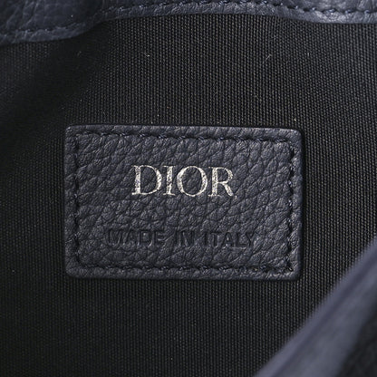 Christian Dior Grained Calfskin Saddle Messenger Bag Navy Blue 5 of 9
