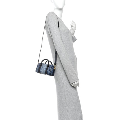 Christian Dior Denim Oblique Nano Groove 17 Bag Blue 2 of 9