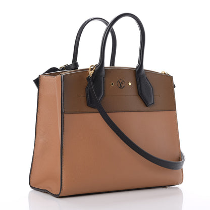 Louis Vuitton Taurillon City Steamer MM Sesame Kombu Black 3 of 6
