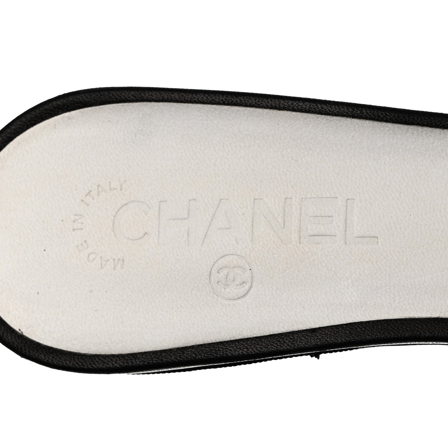 Chanel Striped CC Mules 41 Black White 7 of 12