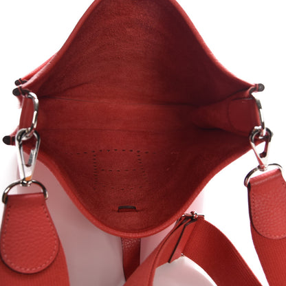 Hermes Taurillon Clemence Evelyne III PM Rouge Pivoine 5 of 7