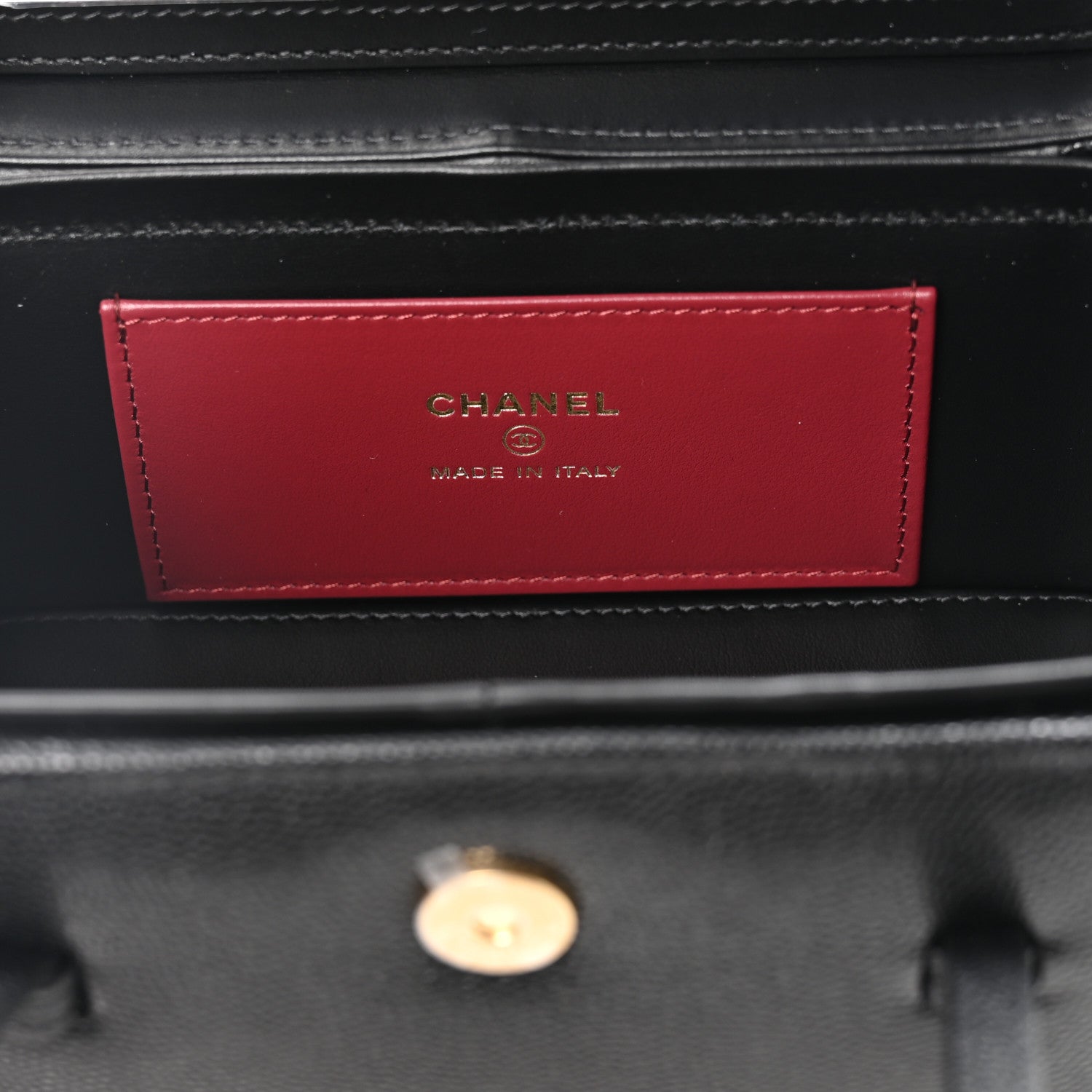 Chanel Shiny Caviar Preppy Coco Long Vanity With Strap Black 7 of 12