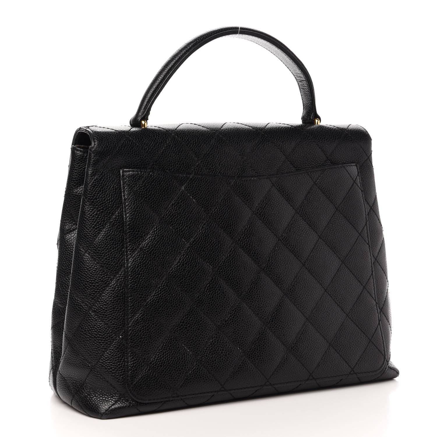 Chanel Caviar Quilted Jumbo Kelly Flap Black 3 of 13