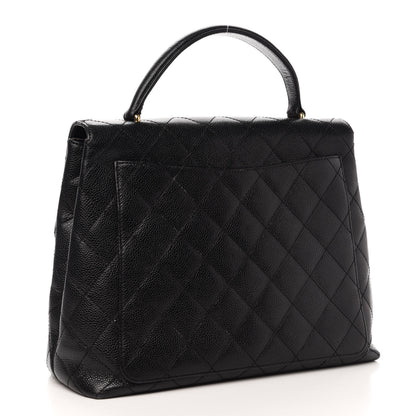Chanel Caviar Quilted Jumbo Kelly Flap Black 3 of 13