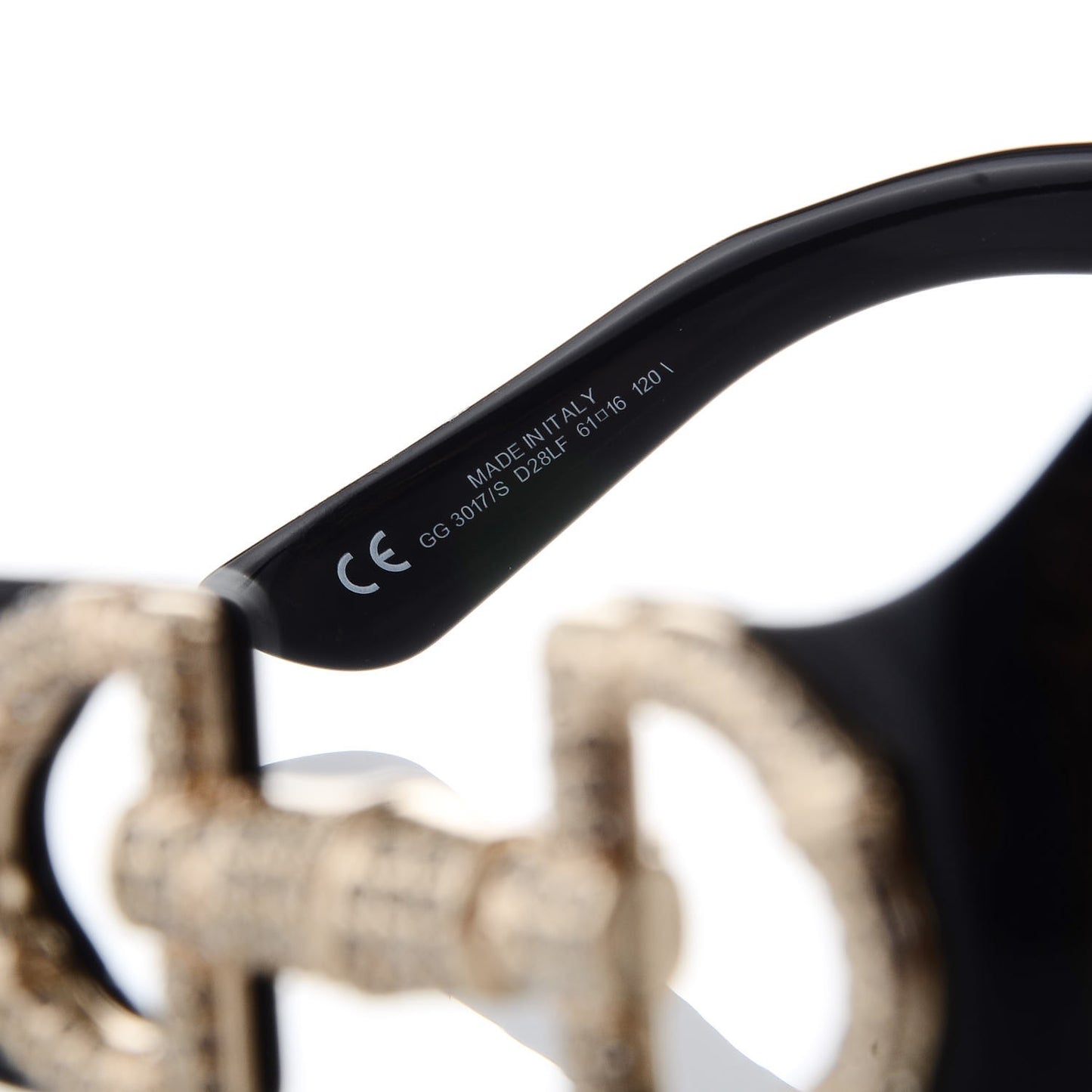 Crystal Bamboo Horsebit Sunglasses 3017/S Black