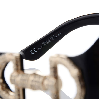 Gucci Crystal Bamboo Horsebit Sunglasses 3017/S Black 5 of 7