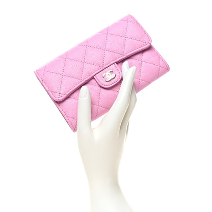 Chanel Caviar Quilted Medium Flap Wallet Pink 2 of 10